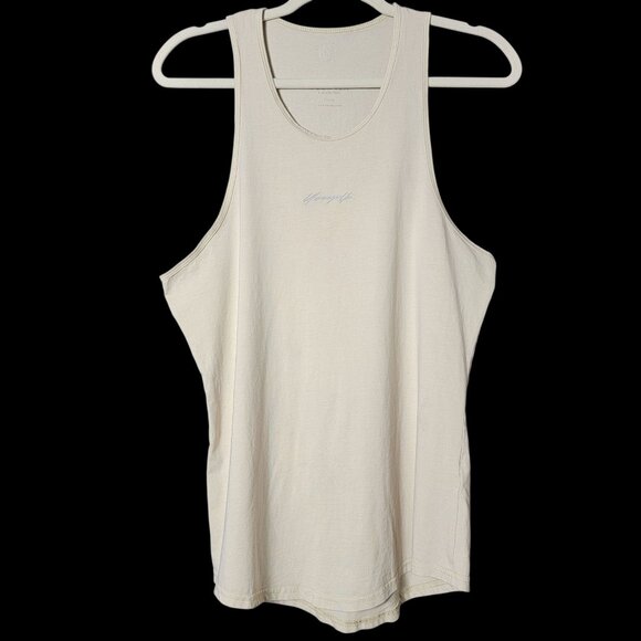 YoungLA Mens Off White Signature Tank Medium 309 Gym Workout - Picture 1 of 8